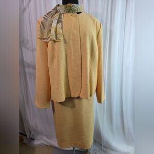 MORGAN MILLER, Twopiece Skirt SET, Size 32, YELLOW